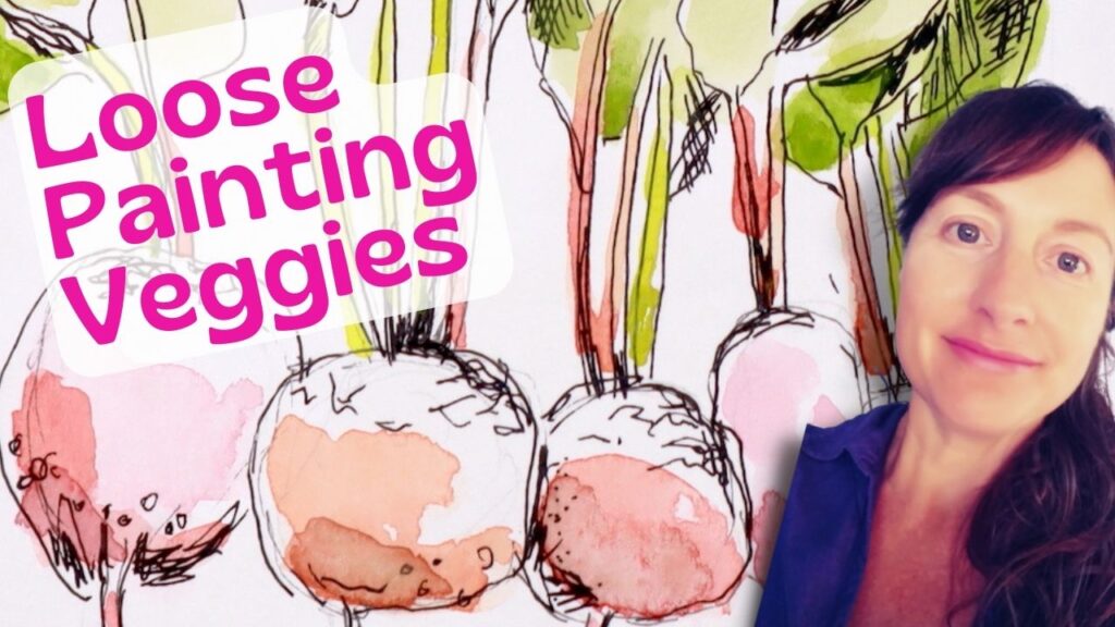 Watercolor Painting Ideas | Painting Everyday Subject Beets Vegetable