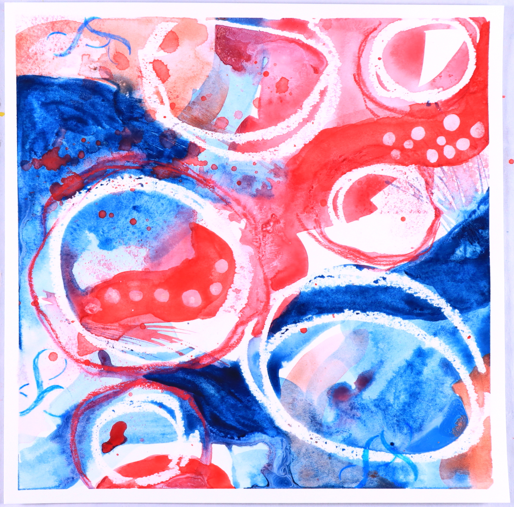 Abstract Watercolor School Colors