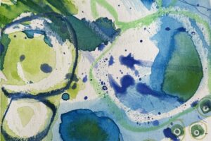 Chrystal Blue Watercolor Painting