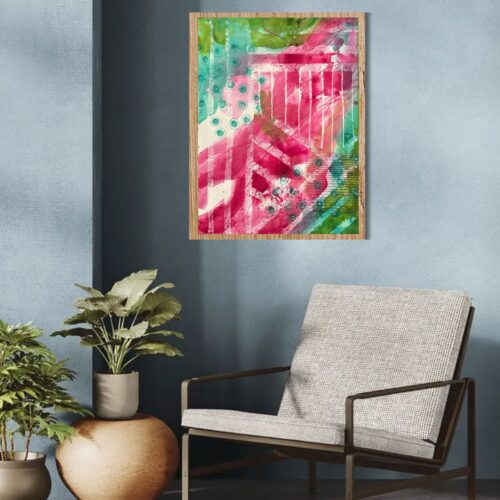 Large Colorful Watercolor Painting